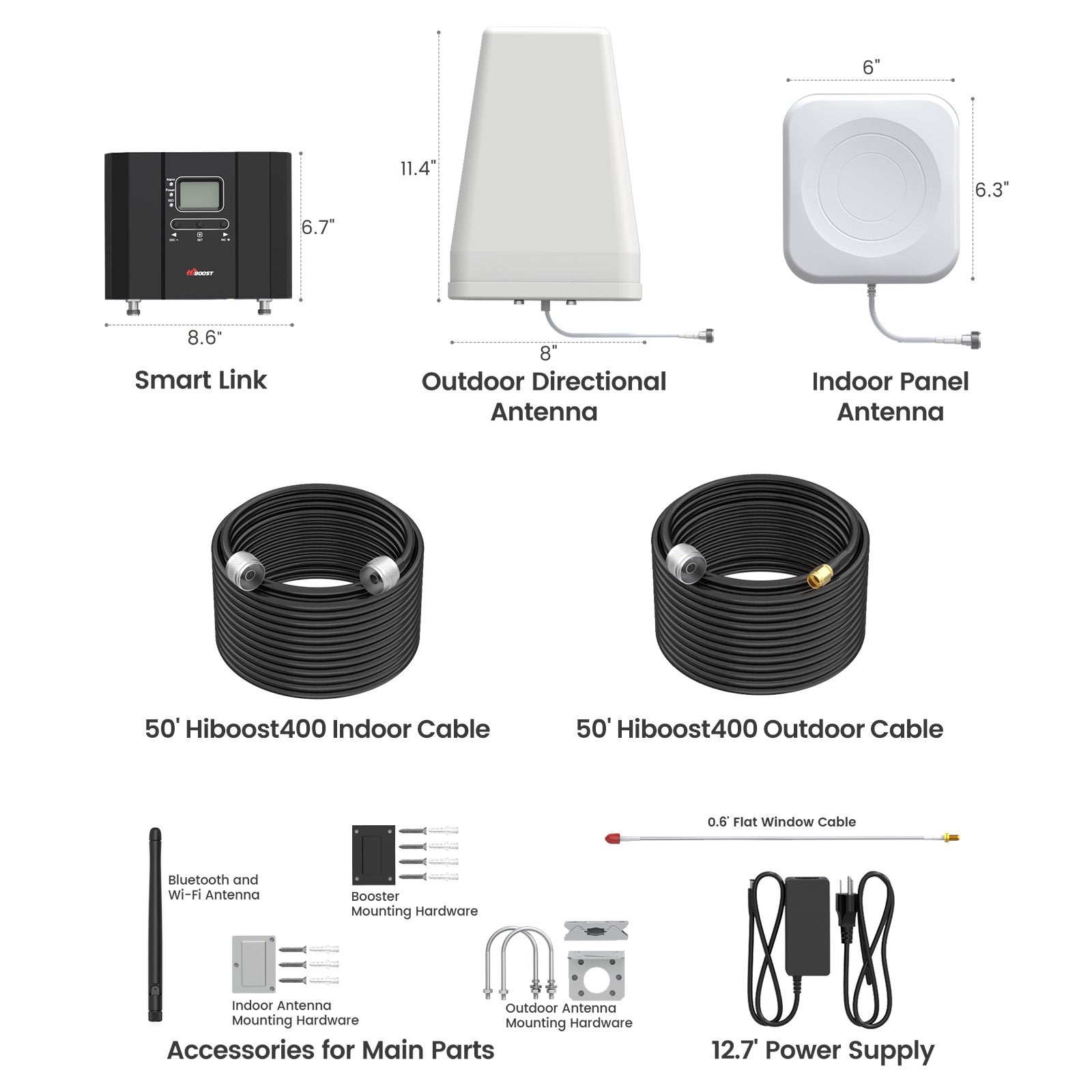 hiboost 15K smart link cell phone signal booster contents