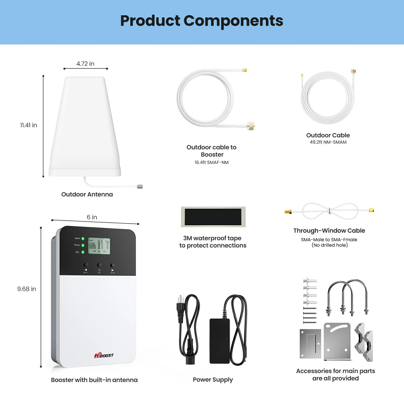 HiBoost 10K Plus Cell Phone Signal Amplifier