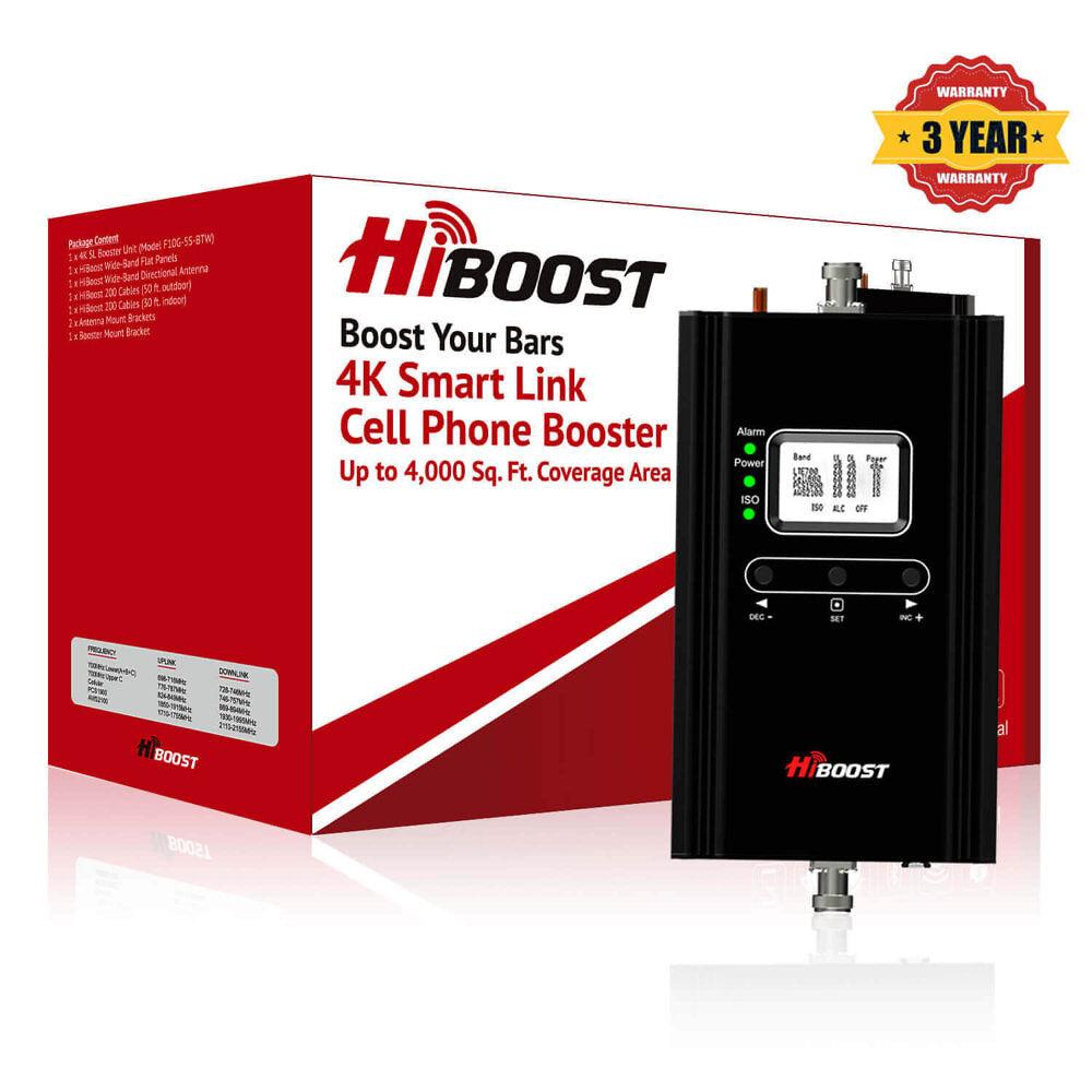 hiboost 4K Smart Link cell phone signal boosters contents