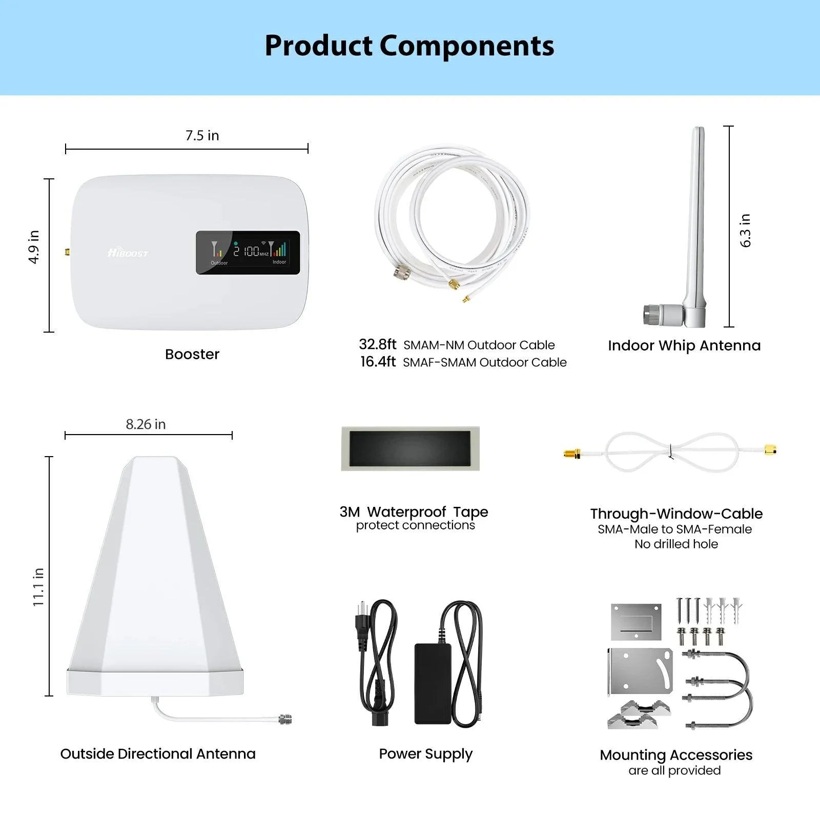 HiBoost Sidekick Cell Phone Signal Booster