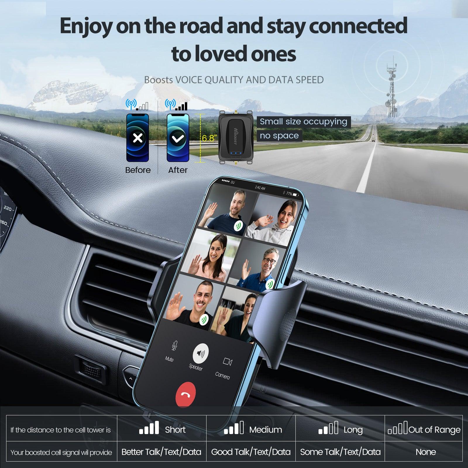 hiboost  travel 2.0 cell phone booster for car