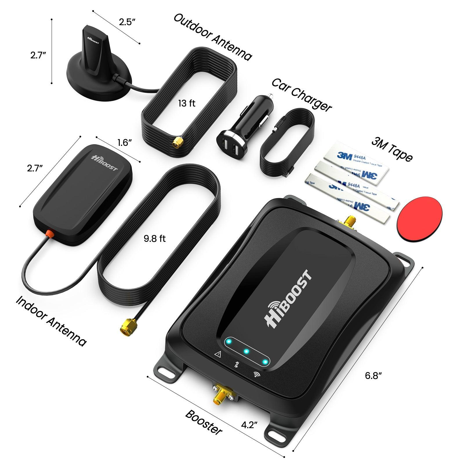 hiboost travel 2.0 car cellular signal booster kit