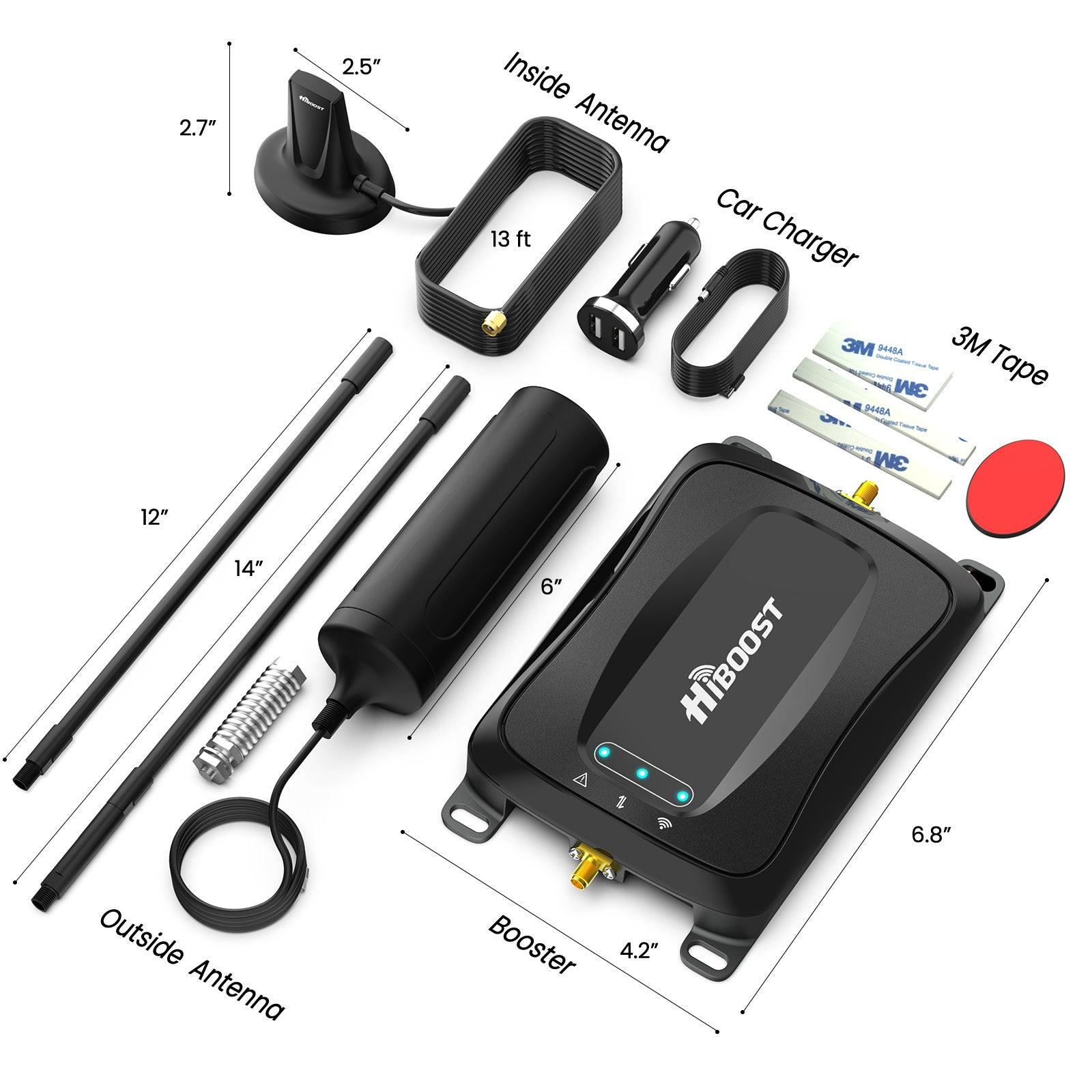 hiboost  travel 2.0 rv mobile phone booster contents